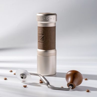 1Zpresso K-Ultra Silver Brown кофемолка ручная