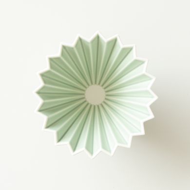 Пуровер воронка фарфоровая ORIGAMI dripper M Matt Green