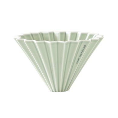 Пуровер воронка фарфоровая ORIGAMI dripper M Matt Green