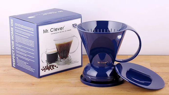 Пуровер Clever Dripper L пластиковый синий