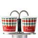 Гейзерная кофеварка Bialetti Set Mini Express Tricolore 90 мл. + 2 чашки
