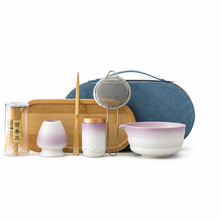 Набір для приготування чаю Матча подарунковий Matcha Case Kit Violet