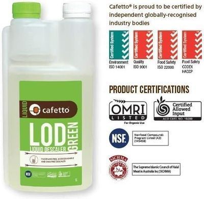 Засіб для декальцинації Органічний Cafetto LOD Liquid Descaler 1 L