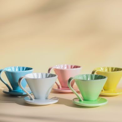 Пуровер CAFEC Arita Ware Flower Dripper Cup1 Blue