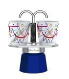 Гейзерная кофеварка Bialetti Mini Express Kandinsky 90 мл. + 2 чашки