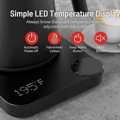 Електрочайник для кави Gooseneck Electric Kettle 900 мл