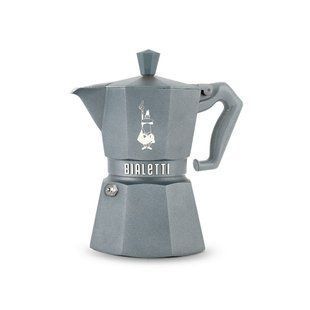 Гейзерна кавоварка Bialetti Moka Express Exclusive на 3 чашки (130 мл) Сіра