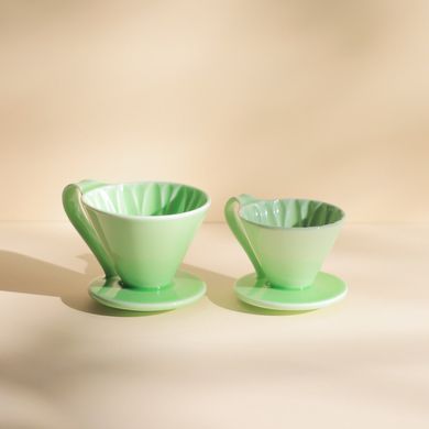 Пуровер CAFEC Arita Ware Flower Dripper Cup1 Green