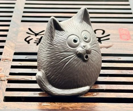 Фигурка для Чайной Церемонии "Кот" исинская глина