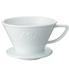 Пуровер воронка Kalita Ceramic Wave 185, Білий, 2-4 чашки