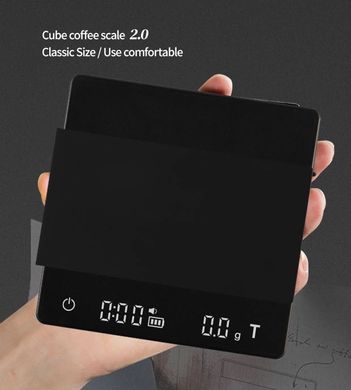 Ваги для кави MHW-3BOMBER Cube Coffee Scale 2.0 чорні