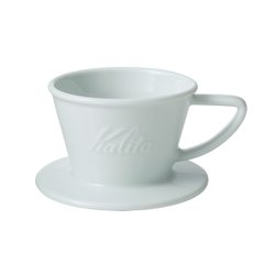 Пуровер воронка Kalita Ceramic Wave 155, Білий, 1-2 чашки