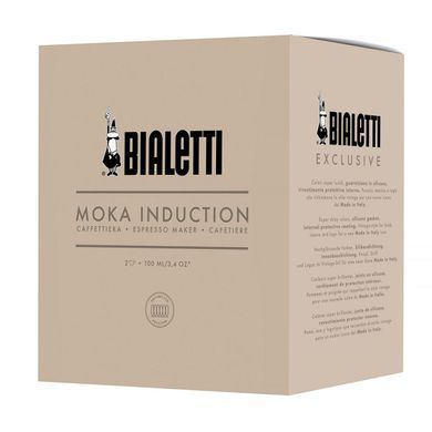 Гейзерна кавоварка Bialetti Moka Exclusive Induction Red на 2 чашки (100 мл)