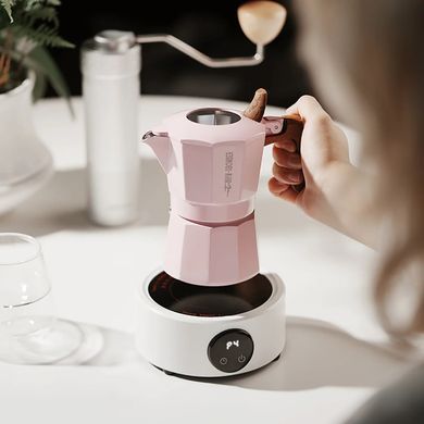 Гейзерная кофеварка MHW-3Bomber Double Valve Moka Pot 2 чашки (100 мл) Розовая