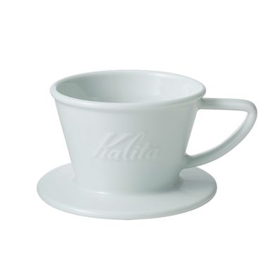 Пуровер воронка Kalita Ceramic Wave 155, Белый, 1-2 чашки