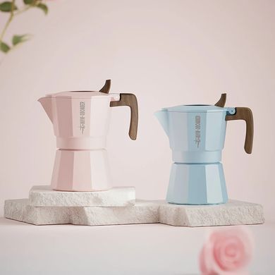 Гейзерная кофеварка MHW-3Bomber Double Valve Moka Pot 2 чашки (100 мл) Голубая