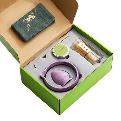 Набір для чаю матча на 6 предметів Purple Katakuchi