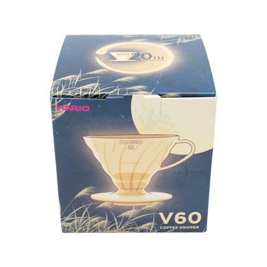 Пуровер HARIO V60 02 Dripper Japan Collection Tsukimi Yellow пластиковый