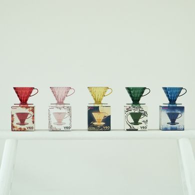 Пуровер HARIO V60 02 Dripper Japan Collection Tsukimi Yellow пластиковый