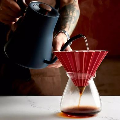 Пуровер воронка фарфоровая ORIGAMI dripper M Red
