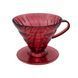 Пуровер HARIO V60 02 Dripper Japan Collection Momiji Red пластиковый