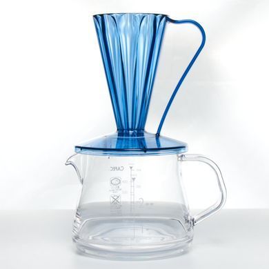 Пуровер CAFEC Tritan Flower Dripper DEEP 27 Clear Navy