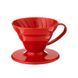 Пуровер воронка Hario V60 01 пластиковый красный, Красный, 01, 1-2 чашки