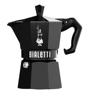 Гейзерная кофеварка Bialetti Moka Exclusive на 3 чашки (130 мл) Черная