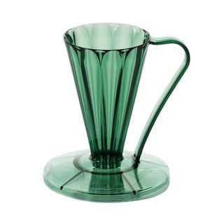 Пуровер CAFEC Tritan Flower Dripper DEEP 27 Clear Dark Green