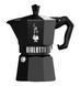 Гейзерна кавоварка Bialetti Moka Exclusive на 3 чашки (130 мл) Чорна