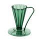 Пуровер CAFEC Tritan Flower Dripper DEEP 27 Clear Dark Green
