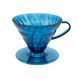 Пуровер HARIO V60 02 Dripper Japan Collection Aizome Blue пластиковый