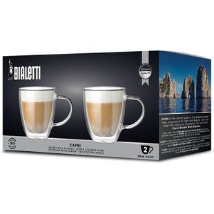 Набор стеклянных чашек Bialetti Capri 2 шт 160 мл