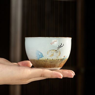 Пиала для чая керамика &laquo;Лань №2&raquo; 130 мл