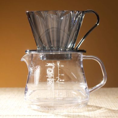 Пуровер CAFEC Tritan Flower Dripper Oval 101 Clear Black