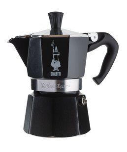 Гейзерная кофеварка Bialetti Moka Express на 3 чашки (130 мл) Черная