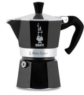 Гейзерна кавоварка Bialetti Moka Express на 3 чашки (130 мл) Чорна