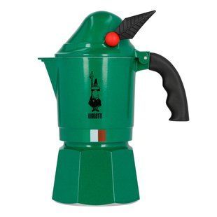 Гейзерна кавоварка Bialetti Moka Express Alpina на 3 чашки зелена (130 мл)