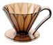 Пуровер CAFEC пластиковий Flower Dripper Cup4 Brown
