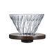 Пуровер Hario V60 02 Walnut скляний з дерев&rsquo;яною підставкою