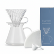 Пуровер набір HARIO V60 GLASS, Прозорий, 02, 1-4 чашки