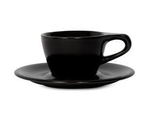 Чашка с блюдцем notNeutral Lino Matte Black 150 мл