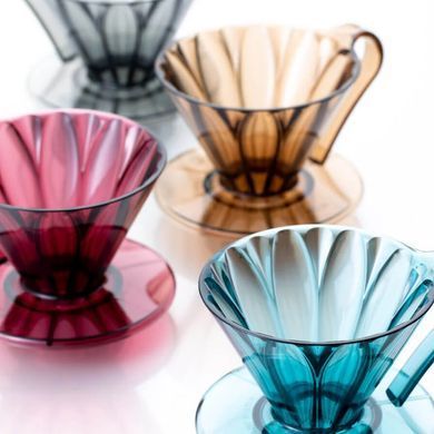 Пуровер CAFEC пластиковый Flower Dripper Cup4 Blue Green