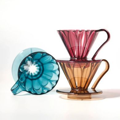 Пуровер CAFEC Tritan Flower Dripper Cup1 Blue Green