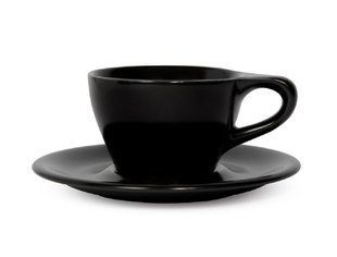 Чашка с блюдцем notNeutral Lino Matte Black 180 мл