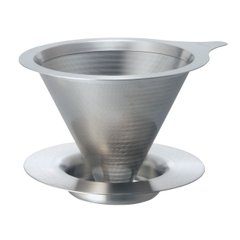 Пуровер воронка Hario V60 02 Double Mesh багаторазовий металевий