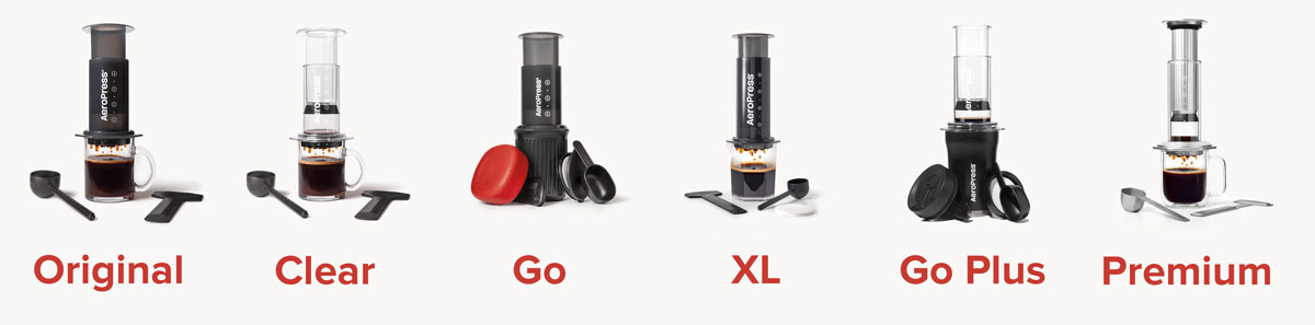 Variety of AeroPress models in 2025: From classic to portable